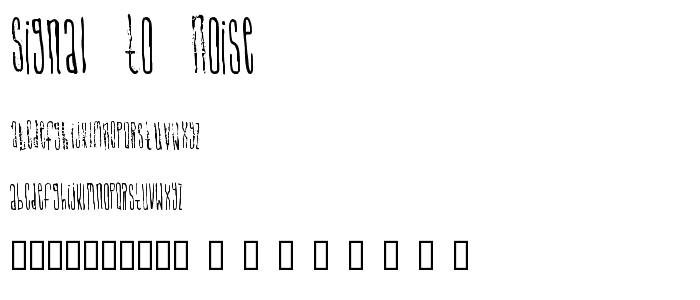 Signal To Noise font